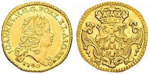 1/2 Escudo Royaume de Portugal (1139-1910) Or Jean V de Portugal (1689-1750)