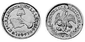 1/2 Escudo Second Federal Republic of Mexico (1846 - 1863) Or 