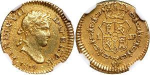 1/2 Escudo Vice-royauté du Pérou (1542 - 1824) Or Ferdinand VII d