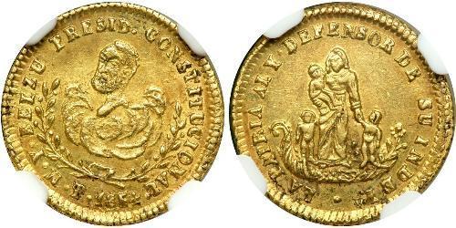1/2 Escudo Bolivia Oro 