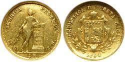 1/2 Escudo Costa Rica (1821 - ) Oro 