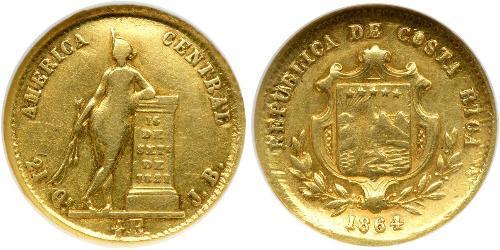 1/2 Escudo Costa Rica (1821 - ) Oro 
