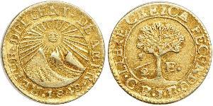 1/2 Escudo Guatemala / República Federal de Centro América (1823 - 1838) / Costa Rica Oro 