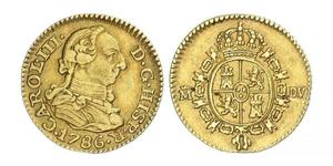 1/2 Escudo Imperio español (1700 - 1808) Oro Carlos III de España (1716 -1788)
