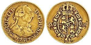 1/2 Escudo Imperio español (1700 - 1808) Oro Carlos III de España (1716 -1788)