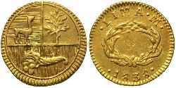 1/2 Escudo Perù Oro 
