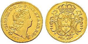 1/2 Escudo Regno del Portogallo (1139-1910) Oro Giovanni V del Portogallo (1689-1750)