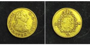 1/2 Escudo 西班牙帝國 金 卡洛斯三世 (西班牙) (1716 -1788)