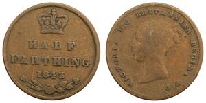 1/2 Farthing Reino Unido de Gran Bretaña e Irlanda (1801-1922) Bronce Victoria (1819 - 1901)