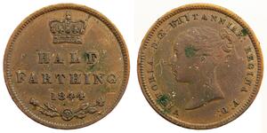 1/2 Farthing Regno Unito di Gran Bretagna e Irlanda (1801-1922) Bronzo Vittoria (1819 - 1901)