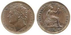 1/2 Farthing Vereinigtes Königreich von Großbritannien und Irland (1801-1922) Kupfer Georg IV (1762-1830)