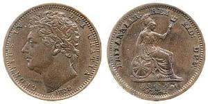 1/2 Farthing Vereinigtes Königreich von Großbritannien und Irland (1801-1922) Kupfer Georg IV (1762-1830)