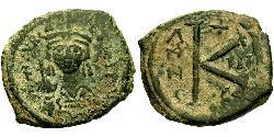 1/2 Follis Byzantinisches Reich (330-1453) Bronze Maurikios (539-602)