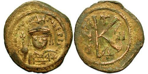 1/2 Follis Byzantinisches Reich (330-1453) Bronze Maurikios (539-602)