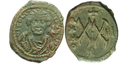 1/2 Follis Byzantinisches Reich (330-1453) Bronze Maurikios (539-602)