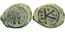 1/2 Follis Empire byzantin (330-1453) Bronze Tibère II (535-582)