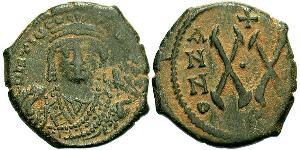 1/2 Follis Empire byzantin (330-1453) Bronze Maurice I (539-602)