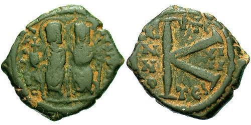 1/2 Follis Empire byzantin (330-1453) Bronze Justin II (520-578)