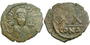 1/2 Follis Impero bizantino (330-1453) Bronzo Phocas(?-610)