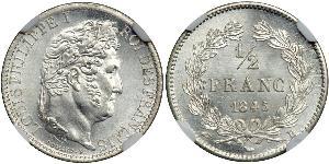1/2 Franc France Argent Louis-Philippe I (1773 -1850)