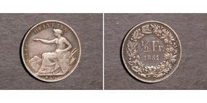 1/2 Franc Suisse Argent 