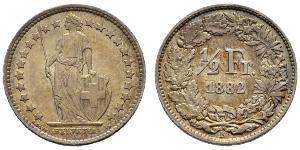 1/2 Franc Suisse Argent 