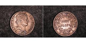 1/2 Franc Primo Impero francese (1804-1814) Argento Napoleone Bonaparte(1769 - 1821)