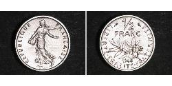 1/2 Franc French Fifth Republic (1958 - ) Nickel 
