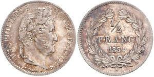 1/2 Franc Frankreich Silber Louis-Philippe I (1773 -1850)