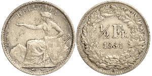 1/2 Franc Schweiz Silber 