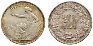 1/2 Franc Schweiz Silber 