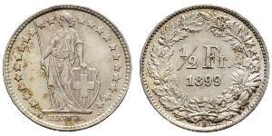 1/2 Franc Schweiz Silber 