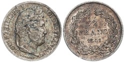 1/2 Franc France Silver Louis Philippe I of France (1773 -1850)
