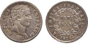 1/2 Franc 法兰西第一帝国 (1804 - 1814) 銀 拿破仑一世(1769 - 1821)