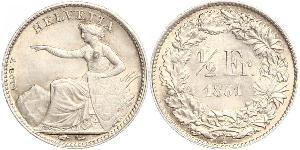 1/2 Franc 瑞士 銀 