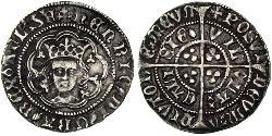 1/2 Groat Königreich England (927-1649,1660-1707) Silber Heinrich VI (1421-1471)