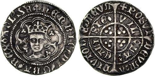 1/2 Groat Königreich England (927-1649,1660-1707) Silber Heinrich VI (1421-1471)