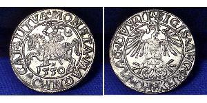 1/2 Groschen Grand-duché de Lituanie (1236 - 1791) Argent Sigismond II de Pologne (1548 - 1569)