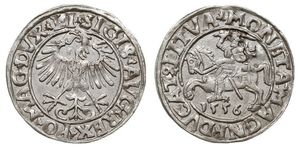 1/2 Groschen Велике князівство Литовське (1236 - 1791) Срібло Сигізмунд II Август (1548 - 1569)