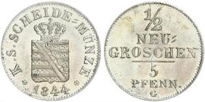1/2 Grosh Reino de Sajonia (1806 - 1918)  