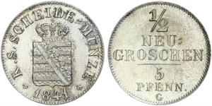 1/2 Grosh Reino de Sajonia (1806 - 1918)  
