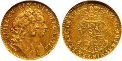 1/2 Guinea Königreich England (927-1649,1660-1707) Gold Wilhelm III (1650-1702)