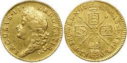 1/2 Guinea Königreich England (927-1649,1660-1707) Gold Jakob II (1633-1701)