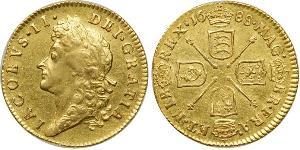 1/2 Guinea Königreich England (927-1649,1660-1707) Gold Jakob II (1633-1701)
