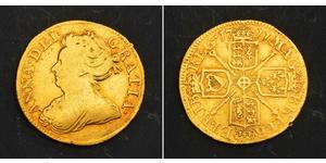 1/2 Guinea Royaume de Grande-Bretagne (1707-1801) Or Anne (reine de Grande-Bretagne)(1665-1714)