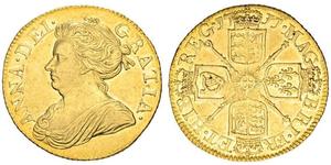 1/2 Guinea Royaume de Grande-Bretagne (1707-1801) Or Anne (reine de Grande-Bretagne)(1665-1714)