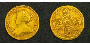 1/2 Guinea Royaume de Grande-Bretagne (1707-1801) Or Anne (reine de Grande-Bretagne)(1665-1714)