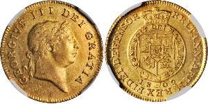1/2 Guinea Reino Unido de Gran Bretaña e Irlanda (1801-1922) Oro Jorge III (1738-1820)