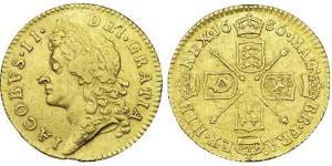 1/2 Guinea Reino de Inglaterra (927-1649,1660-1707) Oro Jacobo II (1633-1701)