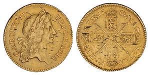 1/2 Guinea 英格兰王国 金 查理二世 (英格兰) (1630 - 1685)